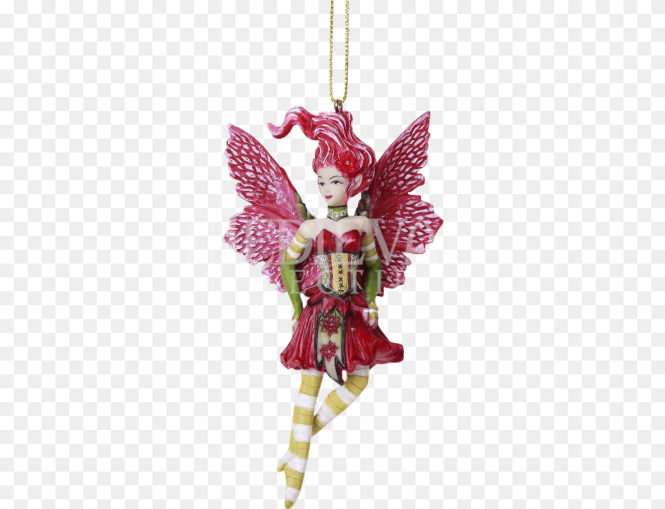 Poinsettia Fairy Hanging Ornament Christmas Ornament, Person, Accessories, Toy Free Png Download