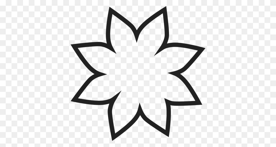 Poinsettia Flower Outline Icon, Stencil, Symbol, Person, Star Symbol Free Png Download