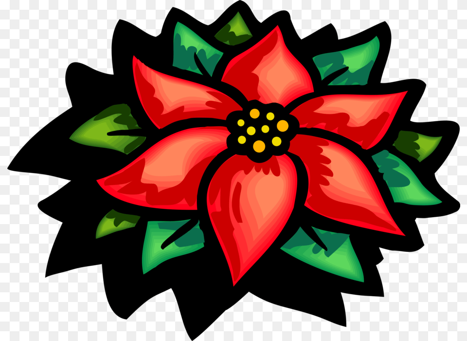 Poinsettia Traditional Christmas Plant, Flower, Art, Dahlia, Floral Design Free Png Download