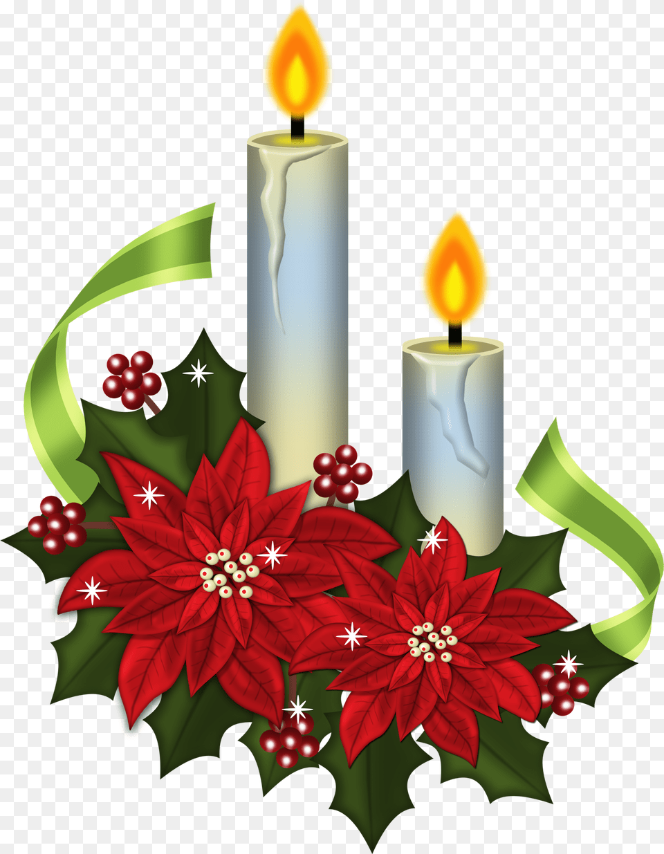 Poinsettias Clipart Candlestick Clipart Candle Blue Christmas, Art, Floral Design, Graphics, Pattern Free Png Download