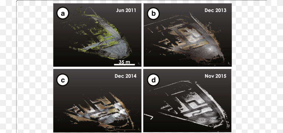 Point Clouds Obtained By Tls In A 2011 B 2013 C 2014 Color, Ship, Shipwreck, Transportation, Vehicle Free Transparent Png