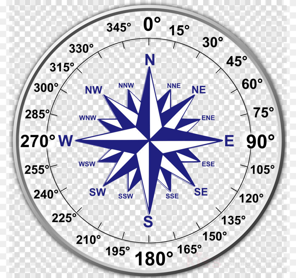 Point Compass Rose With Degrees, Qr Code Free Png