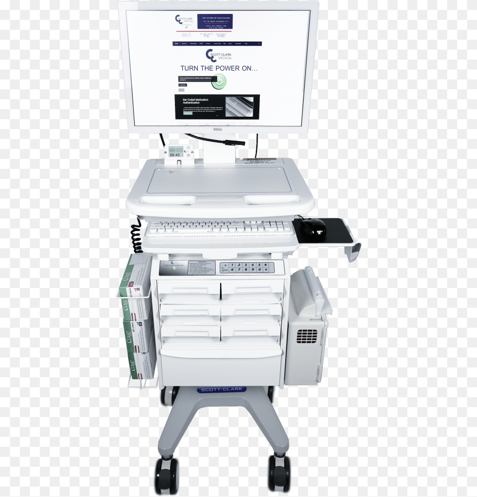 Point Of Care Carts Medication Administration Cart, Computer Hardware, Electronics, Hardware, Machine Png Image