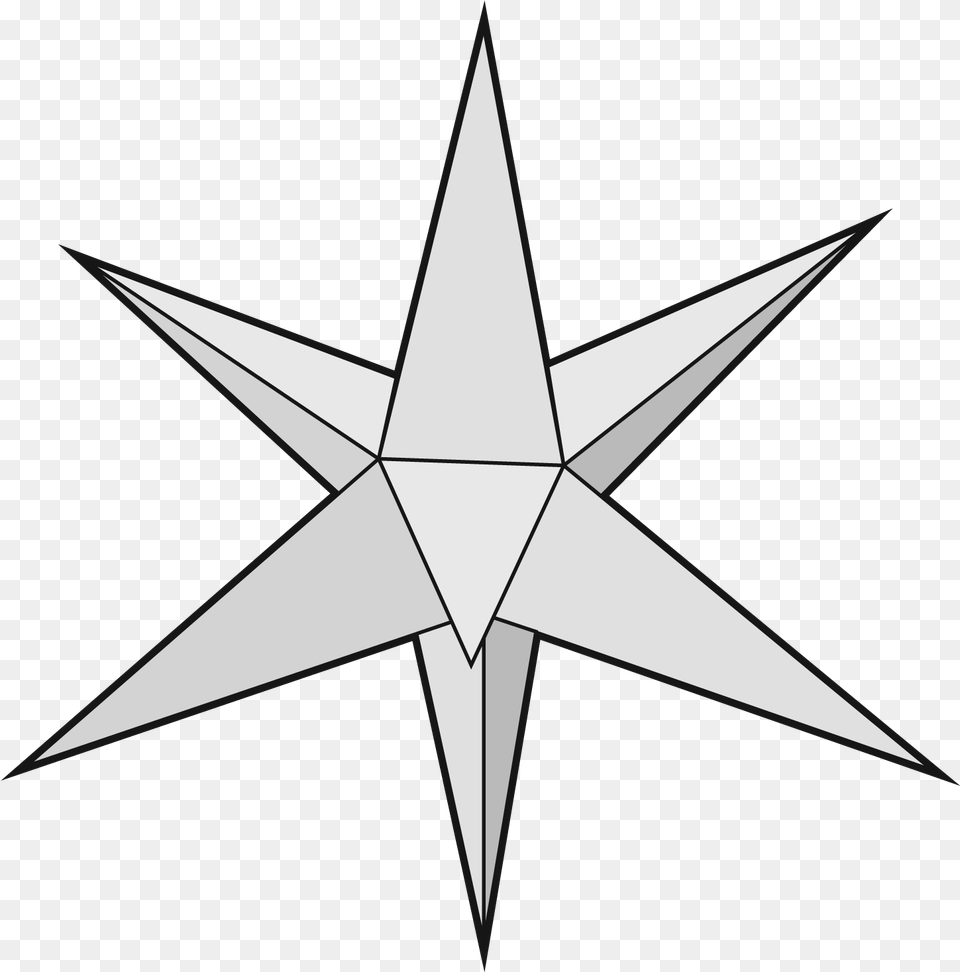 Point Paper Star Pattern And Instructions 3d Paper Star Patterns, Star Symbol, Symbol Free Transparent Png