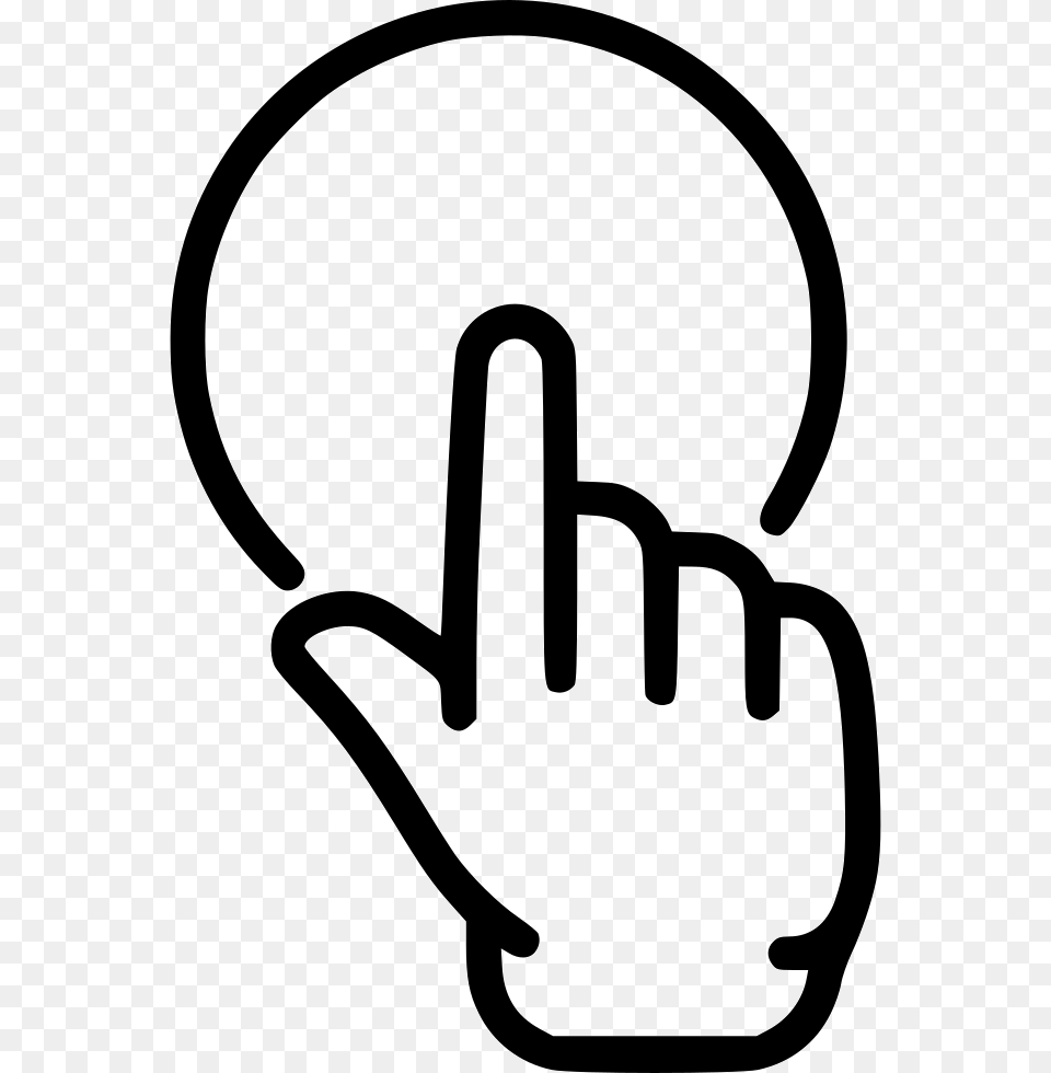 Point Pointing Finger Hand Click Touch Icon Free Download, Stencil, Clothing, Glove, Body Part Png Image