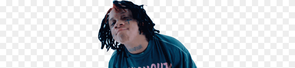 Point Smile Gif Point Smile Dance Discover U0026 Share Gifs Trippie Redd Gif, Portrait, T-shirt, Clothing, Face Png