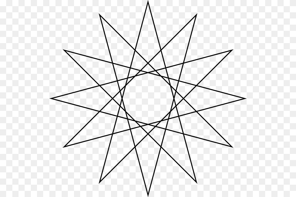 Point Star, Gray Free Transparent Png