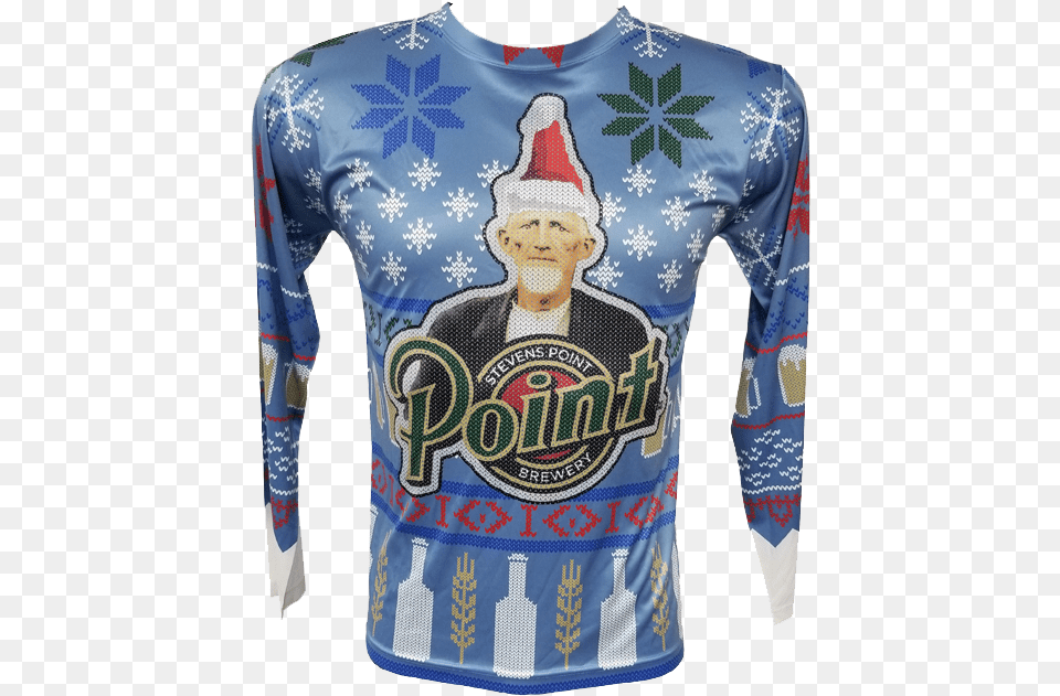 Point Ugly Sweater Long Sleeve Featured Product Image Long Sleeved T Shirt, Clothing, Long Sleeve, T-shirt, Face Free Png Download
