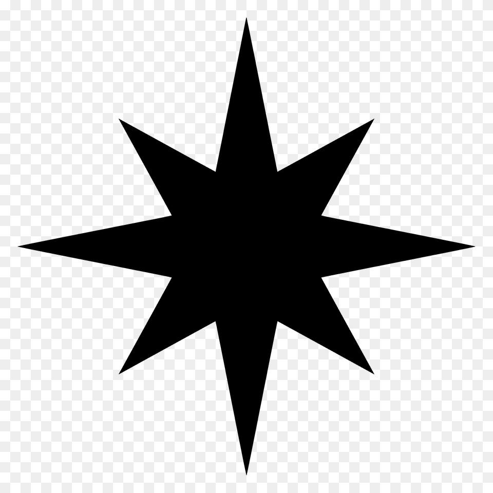 Pointed Star Silhouette, Star Symbol, Symbol, Cross Free Png Download