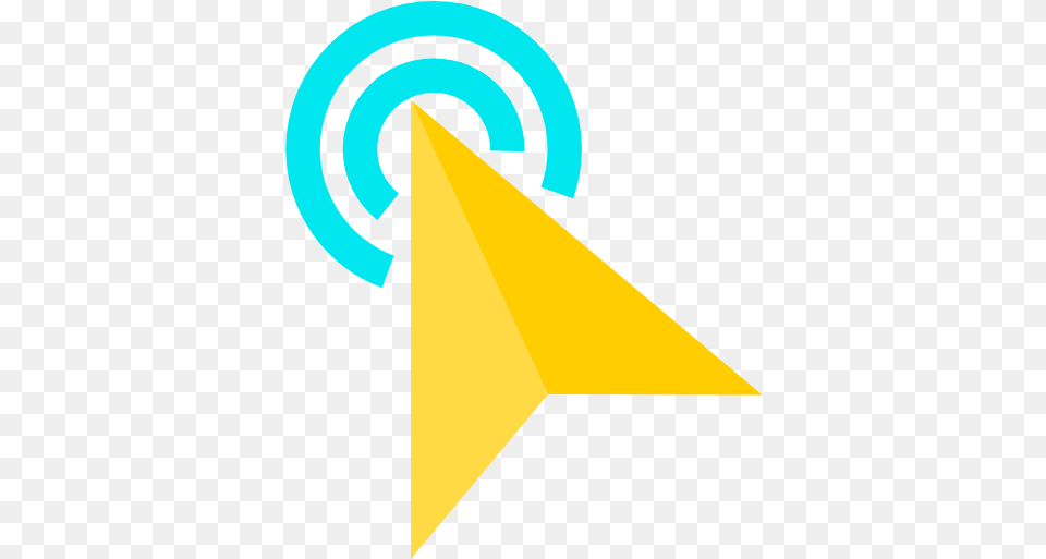 Pointer Computer Mouse Arrows Multimedia Cursor Click Icon Yellow Mouse Arrow Icon, Triangle Free Transparent Png
