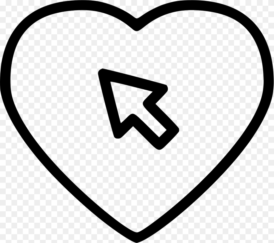 Pointer Cursor Arrow Heart, Stencil Png Image