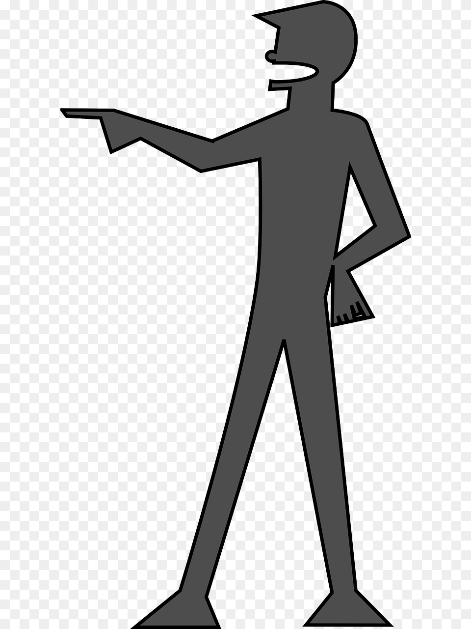 Pointing At You, Silhouette, Cross, People, Person Free Png Download