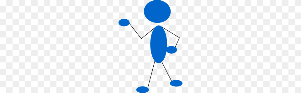 Pointing Blue Stick Man Clip Art Free Png