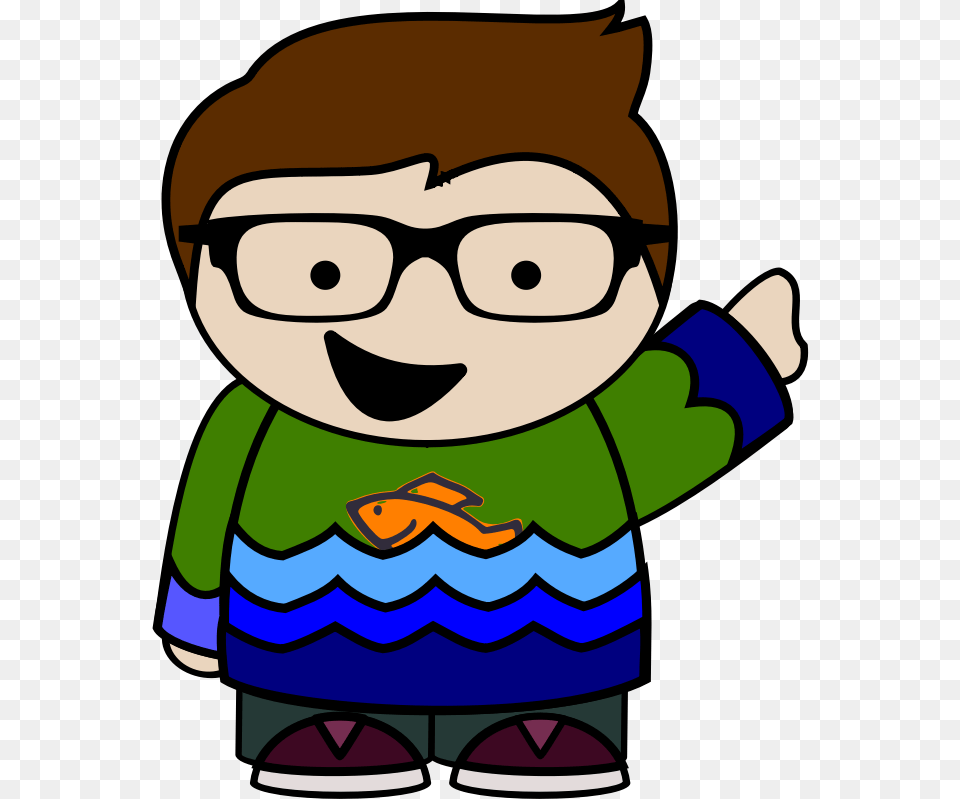 Pointing Boy Cartoon Boy With Glass, Baby, Person, Accessories, Glasses Png Image