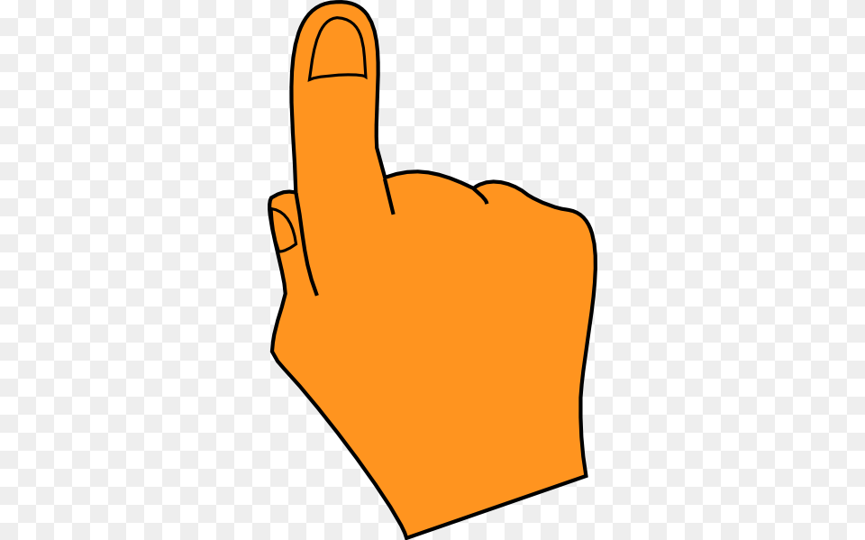 Pointing Finger Orange Clip Art, Body Part, Clothing, Glove, Hand Png Image