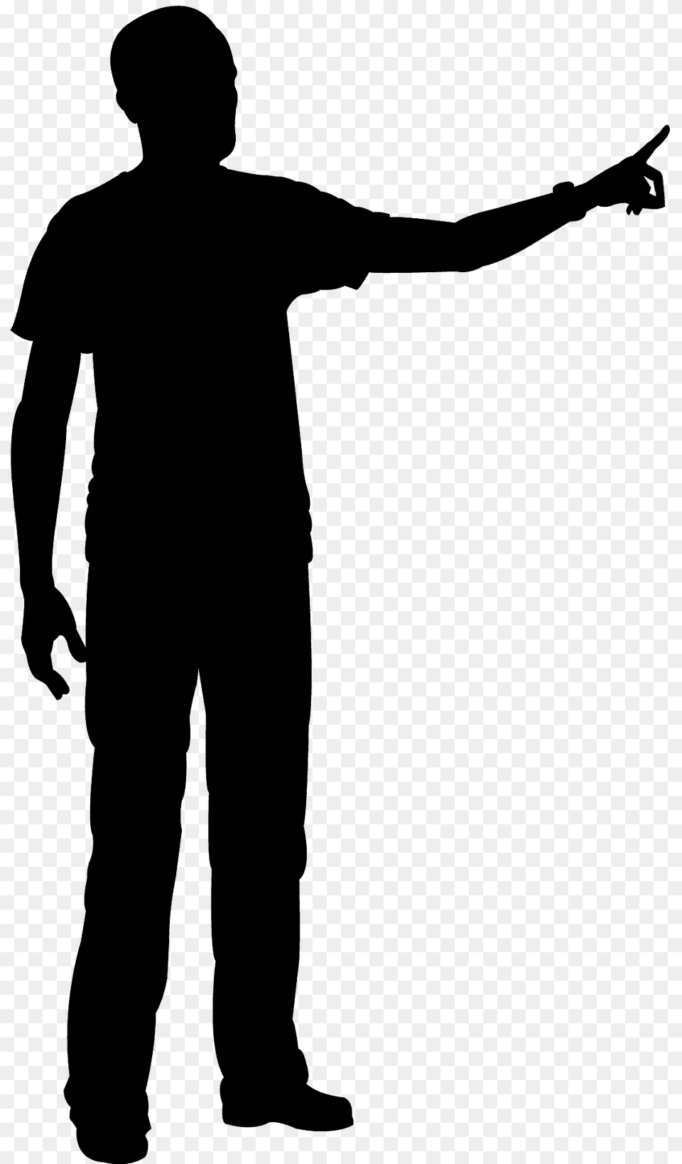 Pointing Silhouette, Clothing, Pants, Person, Man Png