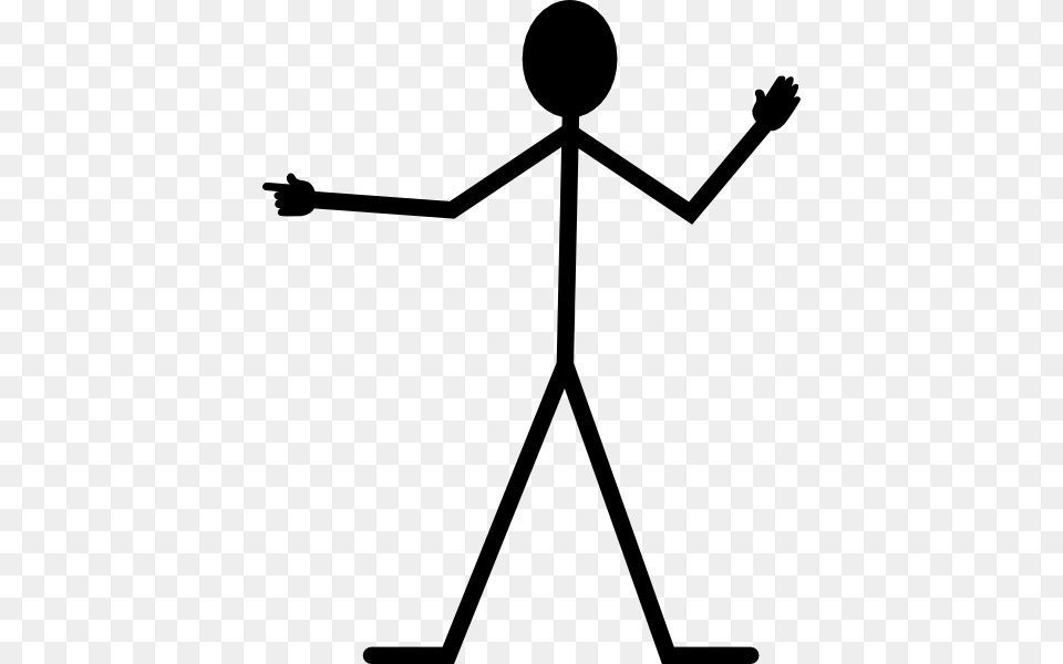 Pointing Stickman Clip Art, Silhouette, Electrical Device, Microphone Free Png Download