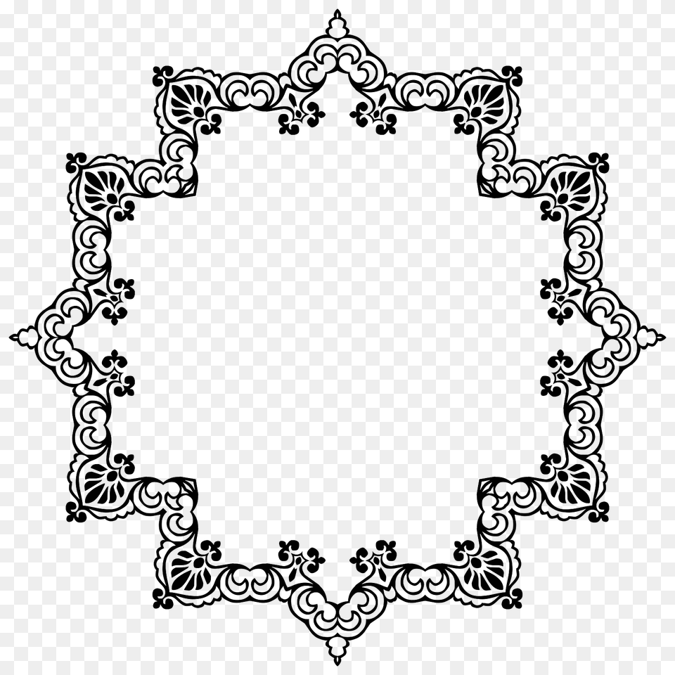 Pointy Flowery Frame, Pattern, Accessories Free Png Download