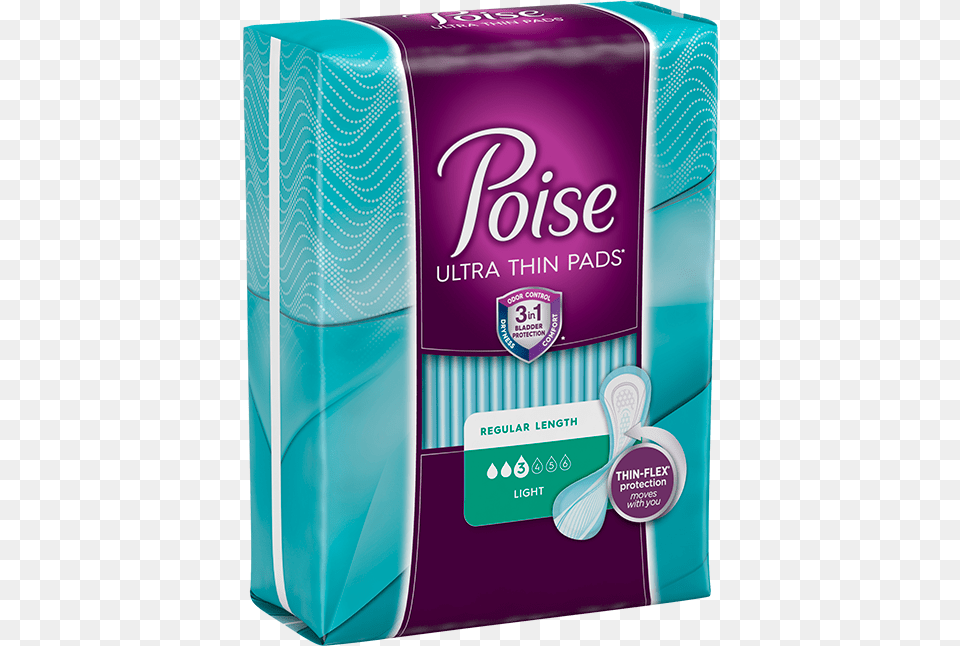 Poise Light Thin Shape Package Left Poise Pads Long Length Free Png