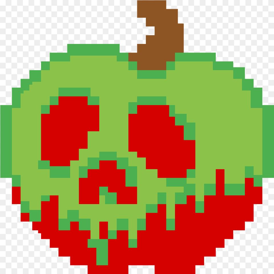 Poison Apple Deadpool Logo Pixel Art Clipart Full Size Pixel Food Gif Transparent, Pattern, First Aid, Accessories, Fruit Free Png