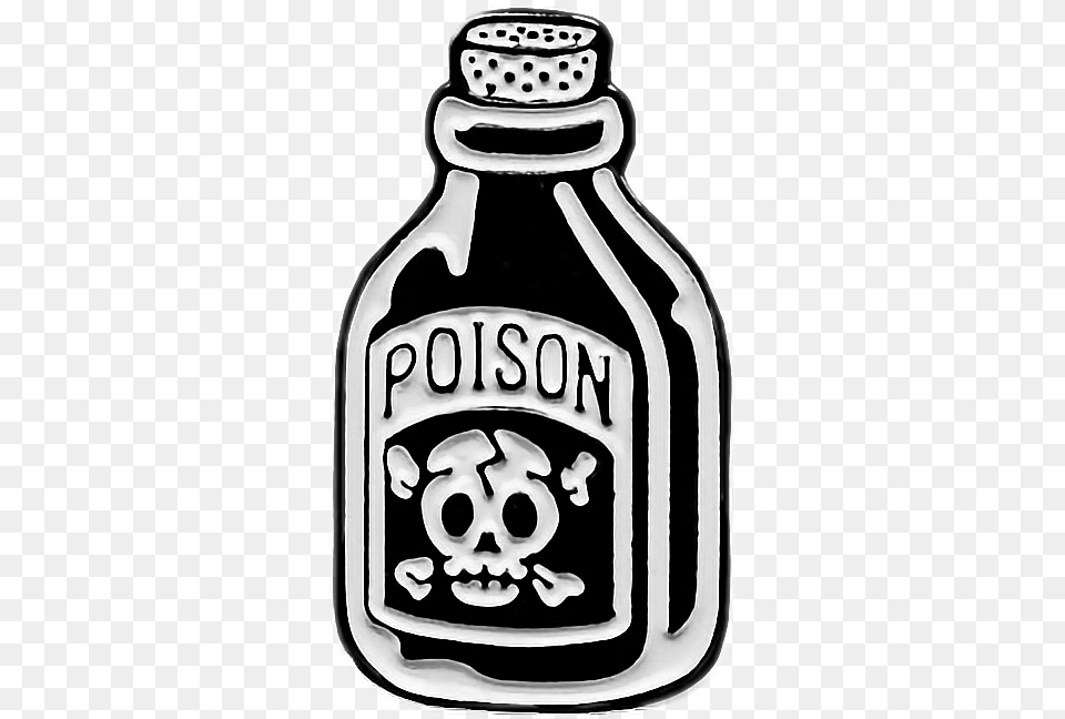 Poison Bottle Death Art Patch Patches Black Bottle Of Poison Art, Food, Ketchup, Shaker Free Png Download
