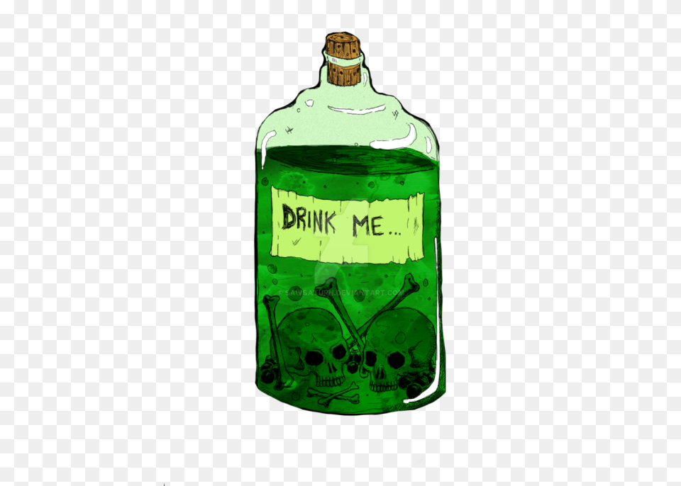 Poison Bottle Drawing Transparent, Alcohol, Beverage, Liquor, Gin Free Png
