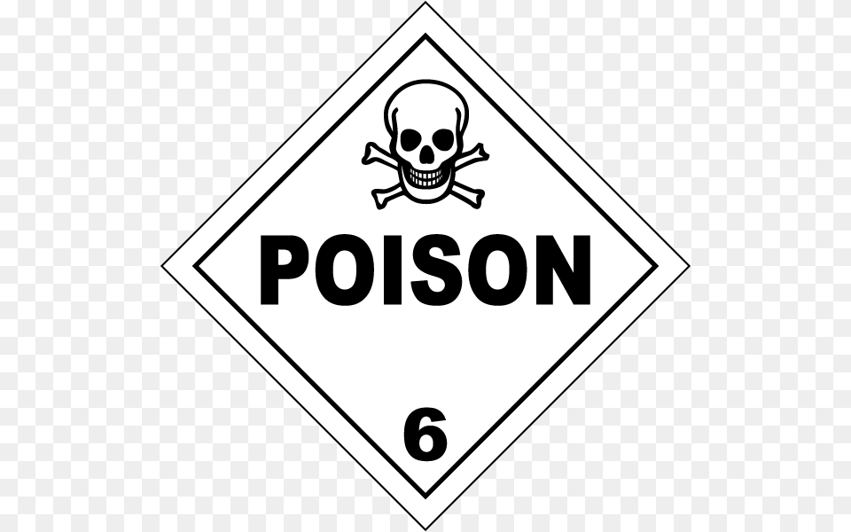 Poison Class 6 Placard Poison Do Not Drink, Sign, Symbol, Road Sign, Baby Free Transparent Png