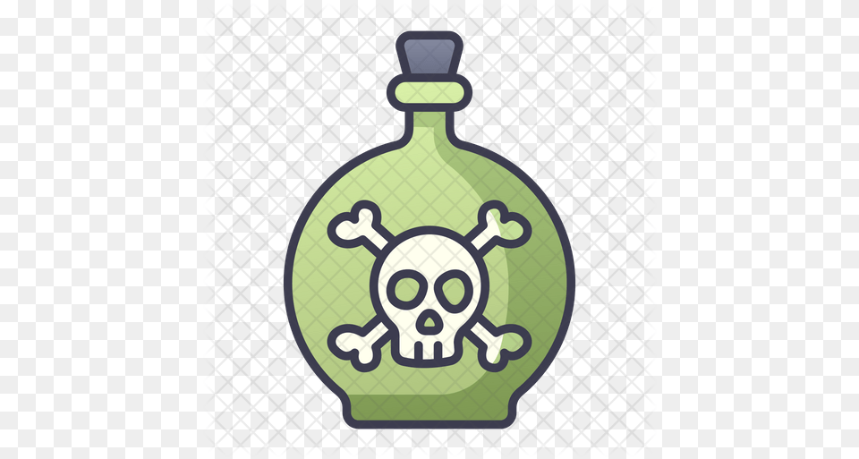 Poison Icon Glass Bottle, Alcohol, Beverage, Liquor Free Png