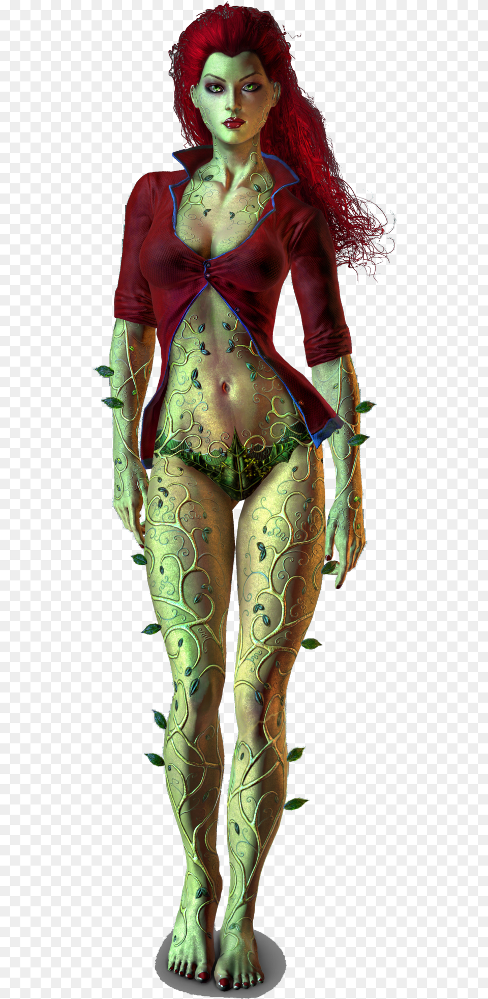 Poison Ivy Ae9602 And Possibly 15 Poison Ivy Arkham Asylum, Clothing, Costume, Person, Adult Free Png Download