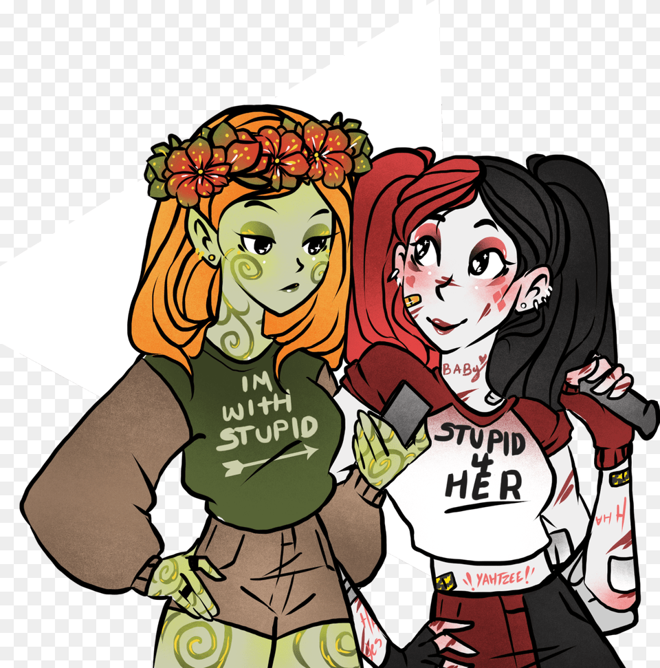 Poison Ivy And Harley Quinn Ship, Book, Comics, Publication, Person Png