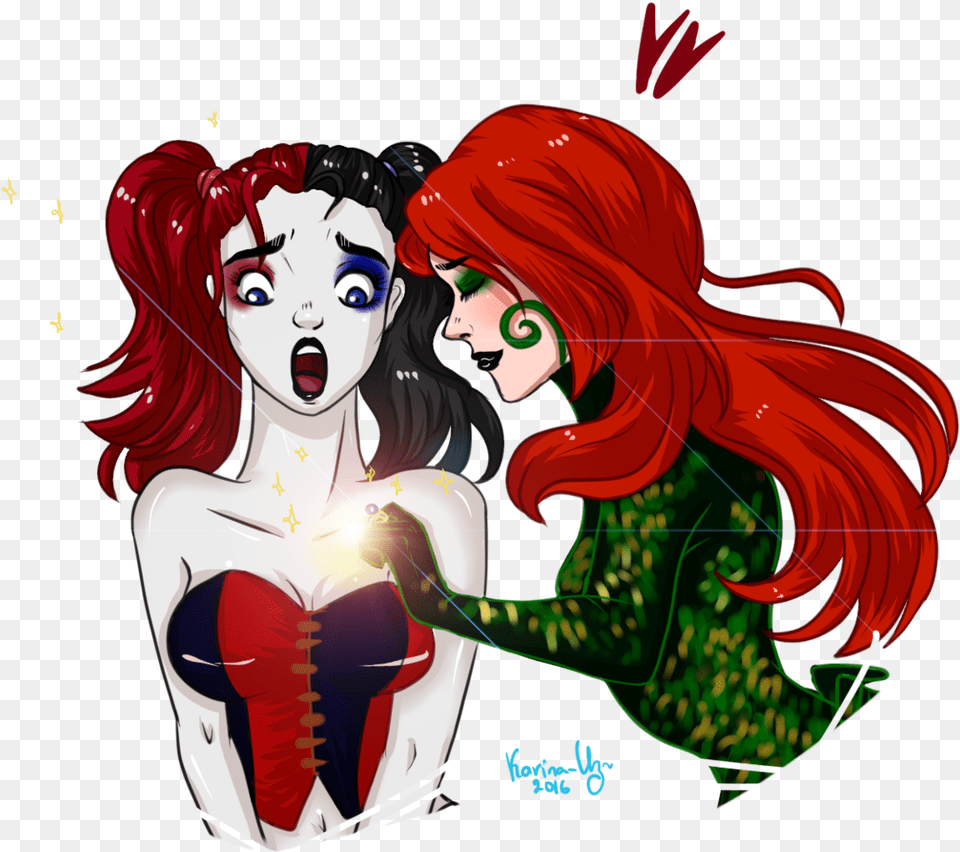 Poison Ivy Harley Quinn Art Batman Drawing Drawing Anime Harley Quinn, Adult, Publication, Person, Graphics Png Image
