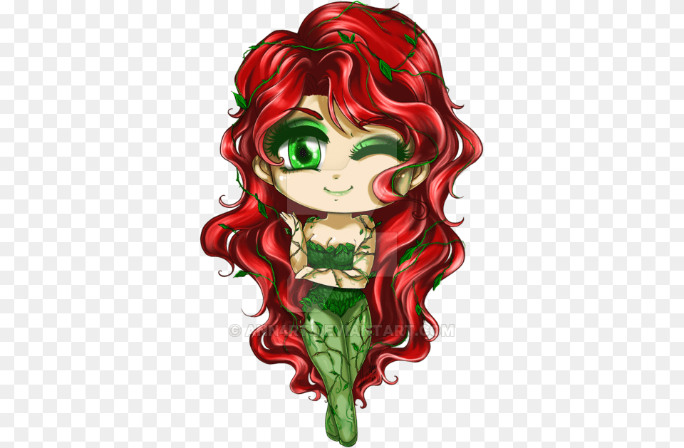 Poison Ivy Harley Quinn Joker Catwoman Chibi Anime Cute Poison Ivy, Art, Graphics, Adult, Book Free Transparent Png