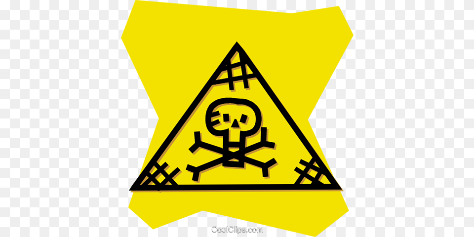 Poison Sign Royalty Free Vector Clip Art Illustration, Symbol, Triangle Png