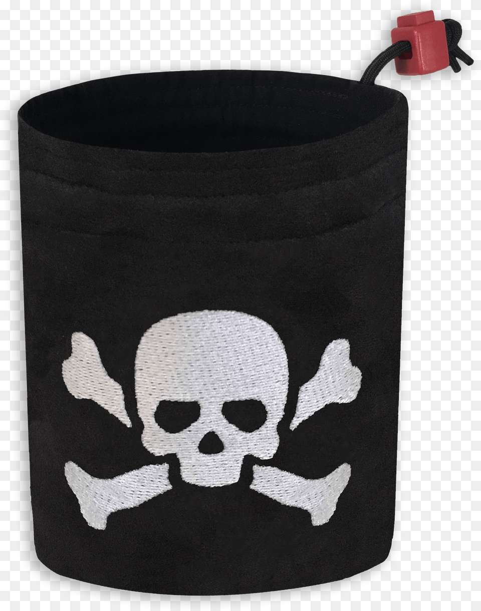 Poison Skull Symbol Embroidered Large Dice Bag, Person, Pirate, Baby, Face Free Png