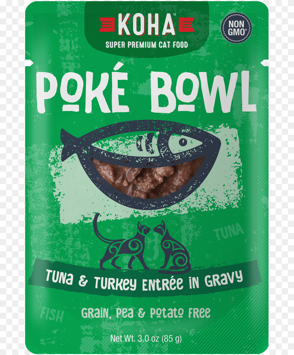 Pok Bowl Tuna Amp Turkey Entre In Gravy Koha Cat Food Poke Bowl, Advertisement, Poster, Book, Publication Free Png