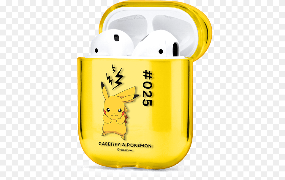 Poke Ball Yellow Airpod Transparent Background, Bottle, Shaker Free Png Download