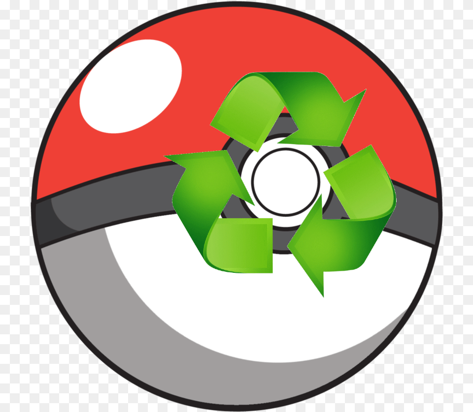 Pokeball Anime, Recycling Symbol, Symbol, Green, Disk Png