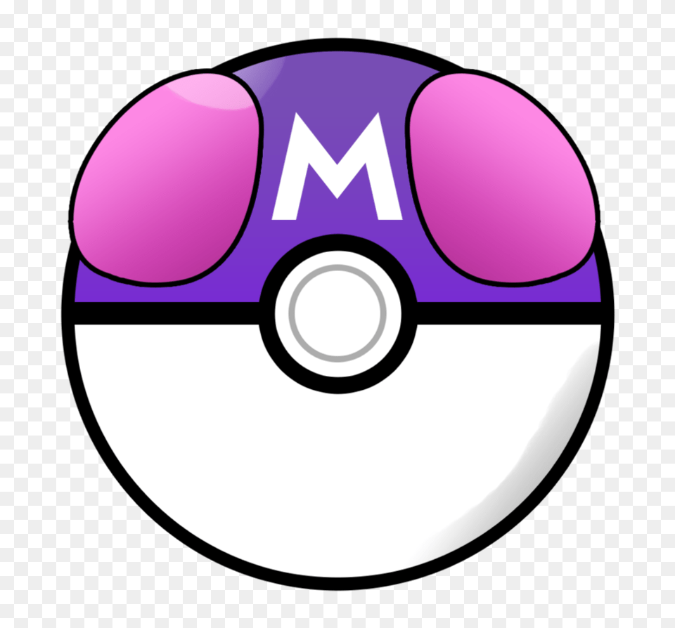 Pokeball Clipart Clear Background Pokemon Master Ball Transparent Master Ball, Disk, Dvd, Purple Png