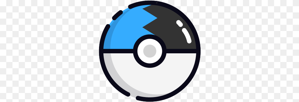 Pokeball Clipart Flat Transparent For Pokemon Moon Ball Vector, Disk, Dvd Free Png