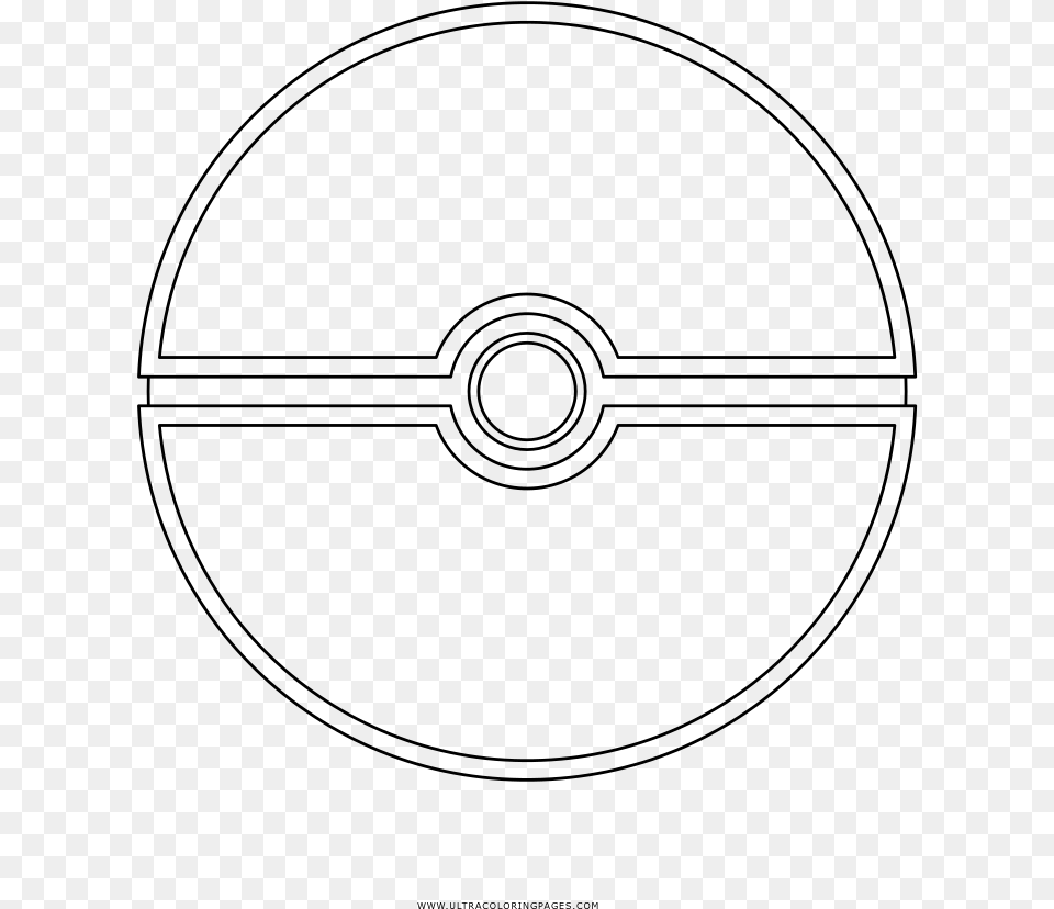 Pokeball Coloring, Gray Free Png