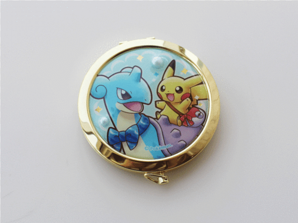 Pokecen Riding With Lapras Hand Mirror Cartoon, Accessories, Jewelry, Pendant, Locket Free Png Download