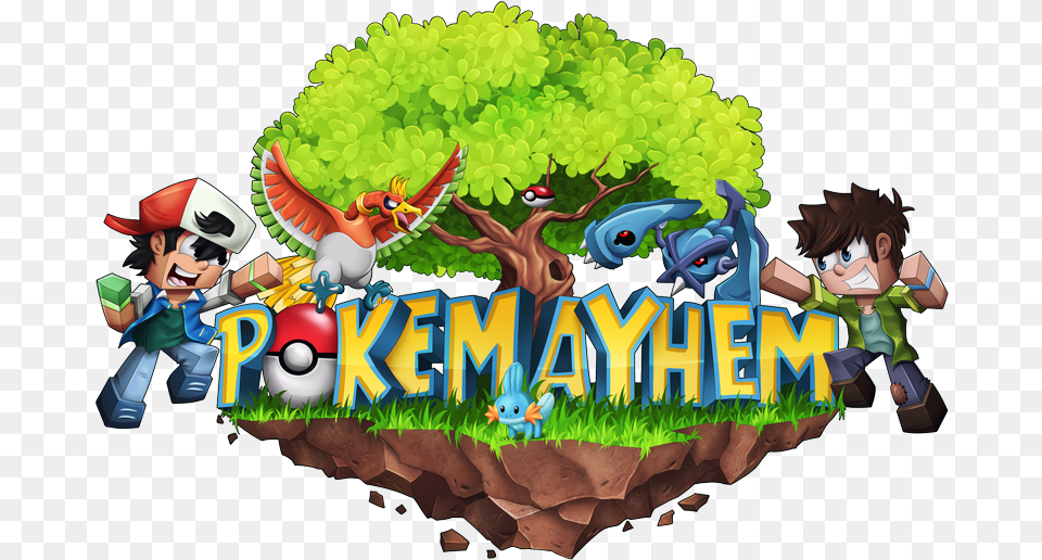Pokemayhem Pixelmon Server Minecraft Pokemon Minecraft Server Logo, Baby, Book, Comics, Person Free Png