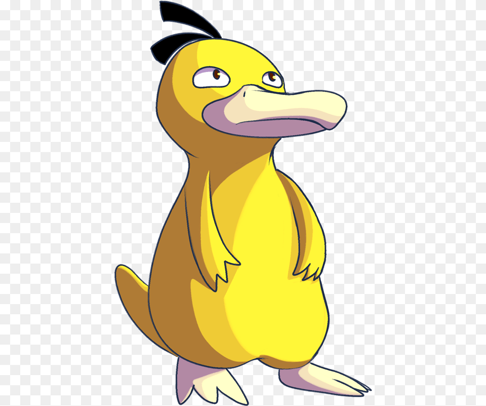 Pokemon 2054 Shiny Psyduck Pokedex Duck Pokemon, Person, Animal, Bird Png Image