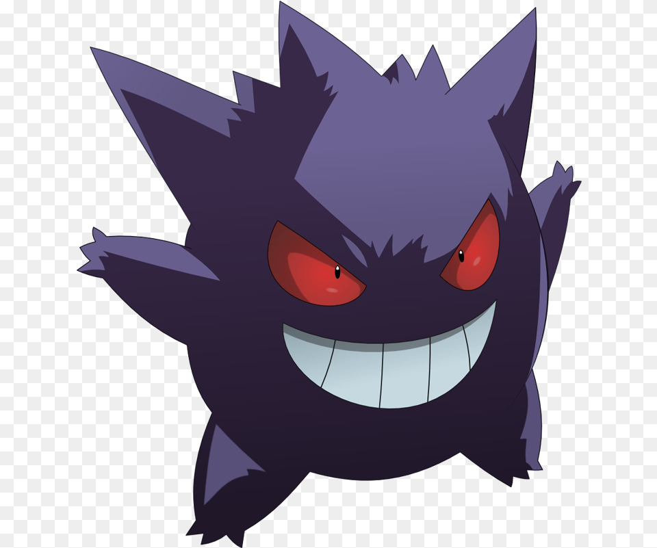 Pokemon 2094 Shiny Gengar Pokedex Evolution Moves Transparent Gengar, Animal, Fish, Sea Life, Shark Png