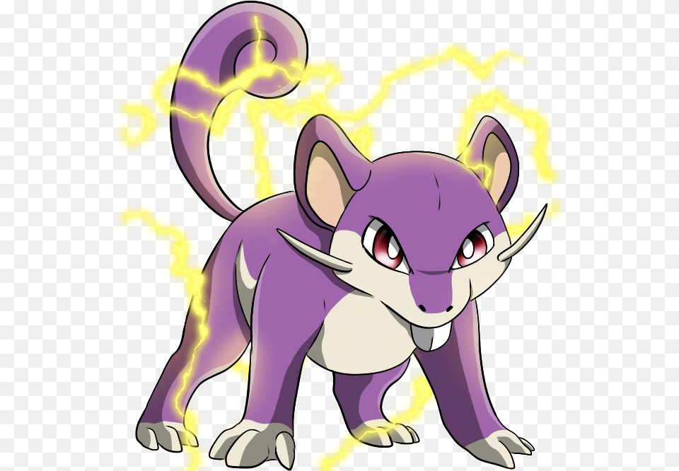 Pokemon 4019 Rattata Lightning Pokedex Evolution Moves Rattata Pokemon, Book, Comics, Publication, Purple Free Png Download