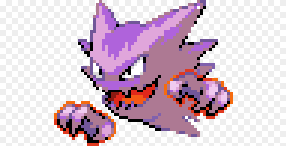 Pokemon 8 Bit Haunter, Purple Free Png Download