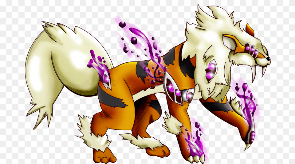 Pokemon 8058 Mega Arcanine Cyborg Pokedex Evolution Moves Cartoon, Dragon, Purple, Baby, Person Png