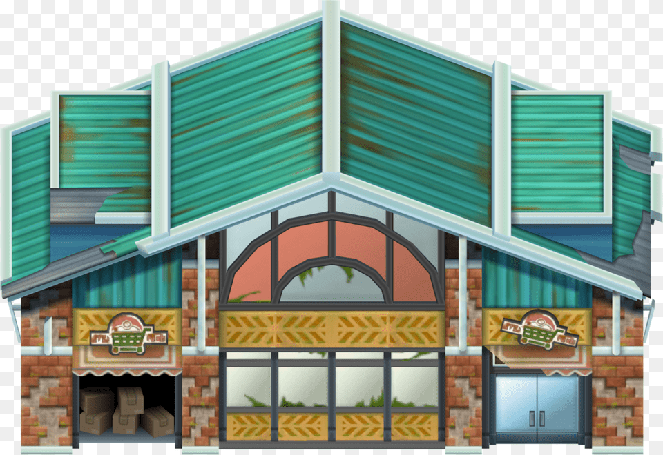 Pokemon Abandoned Supermarket, Architecture, Outdoors, Shelter, Building Free Transparent Png