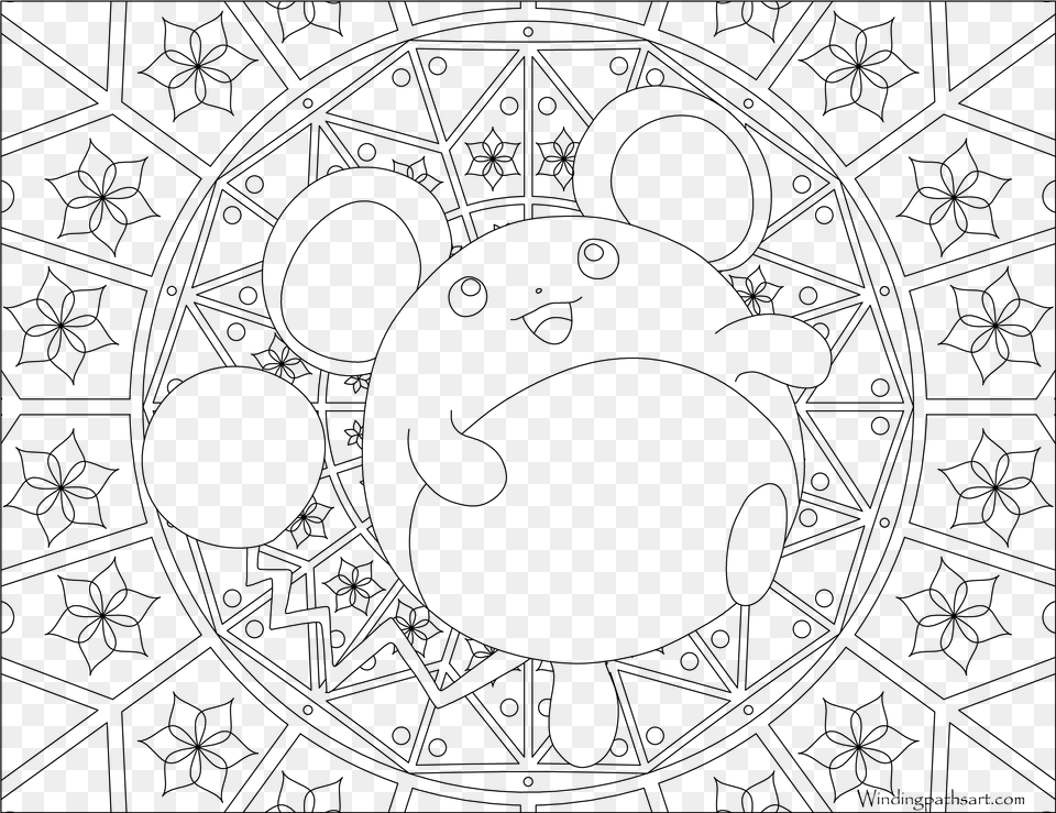 Pokemon Adult Coloring Pages, Gray Free Png Download