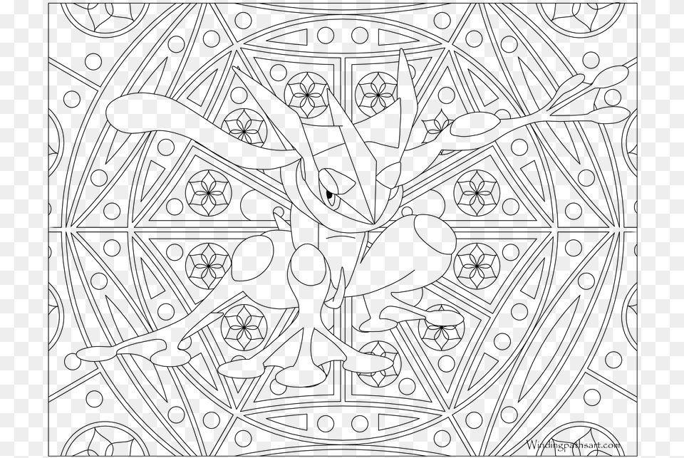 Pokemon Adult Coloring Pages, Gray Free Png Download